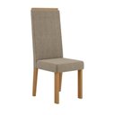 Ver imagem 3 de Kit 4 Cadeiras Nice com Espaldar – Tecido Veludo Suede Pés em Mdf com Sapatilhas Plásticas Mel/