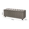 Recamier Puff Baú Príncipe Casal 130cm Suede Cinza - 5
