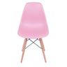 Cadeira Quarto Escritório Sala Charles Design Eames Eiffel Wood - Rosa - 4