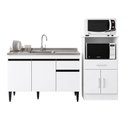 Ver imagem 2 de Kit Cozinha Compacta com Balcão 120cm Menu Móveis Branco