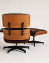 Ver imagem 3 de Poltrona Charles Eames com Puff - Freijó em Couro Café