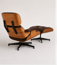 Ver imagem 2 de Poltrona Charles Eames com Puff - Freijó em Couro Café