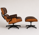 Ver imagem 4 de Poltrona Charles Eames com Puff - Freijó em Couro Café