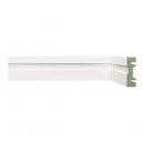 Ver imagem 1 de Kit Rodapé de MDF 10 Barras Frisadas de 5CMX2,40m Rende 24m Branco/Frisado Moldufama