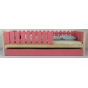 Ver imagem 1 de Bicama Infantil Solteiro Base Colorida Madeira Maciça Pinus Grade Cercadinho