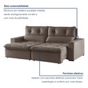 Ver imagem 6 de Sofá Retrátil e Reclinável 3 Lugares Suede Beny 200cm Bege Suede/Bege