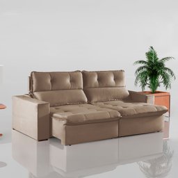 Sofá Retrátil e Reclinável 2 Lugares 200cm Beny - 1