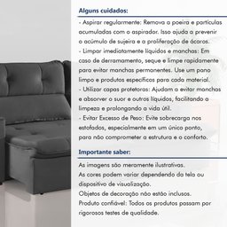 Sofá Retrátil e Reclinável 2 Lugares 200cm Beny - 9