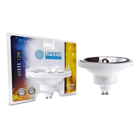 Lampada AR111 LED 12W 2700k Base GU10 127/220V Refletora 8°