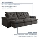 Ver imagem 7 de Sofá Retrátil e Reclinável 4 Lugares Suede Londres Plus 270cm Yescasa Cinza