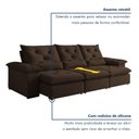 Ver imagem 6 de Sofá Retrátil e Reclinável 4 Lugares Suede Londres 270cm Yescasa Marrom