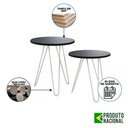 Ver imagem 5 de Mesa De Canto Duo Lisboa Ferro Branco Tampo Preto Cor: Preto