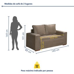 Conjunto Sofá 2 e 3 Lugares Urban - 7