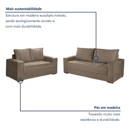 Conjunto Sofá 2 e 3 Lugares Urban - 2