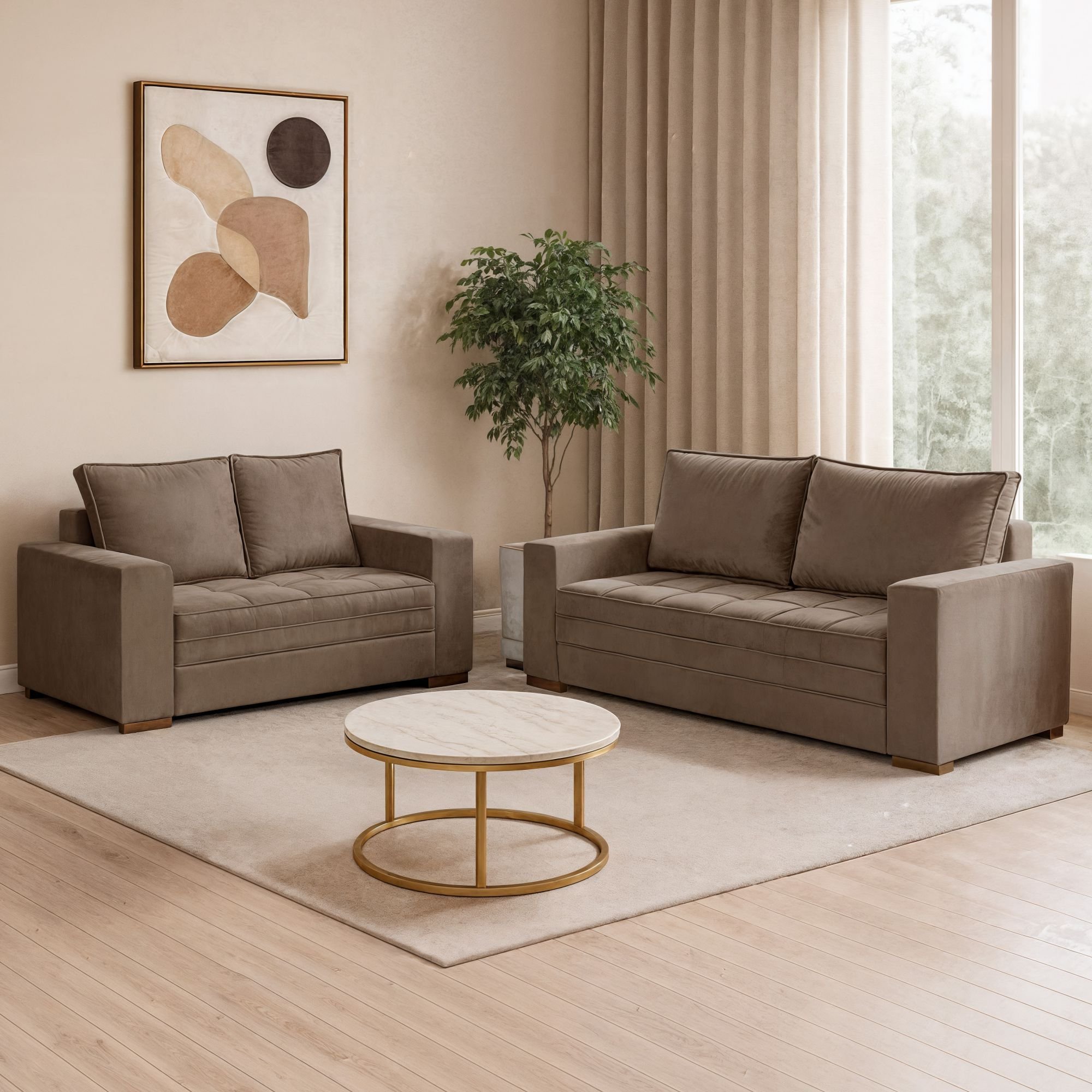 ゅーぅ ソファ Sofá Retrátil Reclinável Zurique Suede Velut com Molas