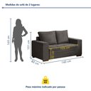 Ver mais imagens de Conjunto Sofá 2 e 3 Lugares Urban Yescasa Suede/Cinza
