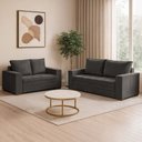 Ver imagem 1 de Conjunto de Sofá 5 Lugares Suede Urban 334cm Yescasa Cinza