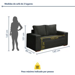 Conjunto Sofá 2 e 3 Lugares Urban - 7