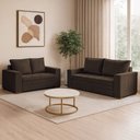 Ver imagem 1 de Conjunto de Sofá 5 Lugares Suede Urban 334cm Yescasa Marrom