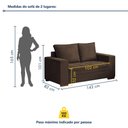 Ver mais imagens de Conjunto de Sofá 5 Lugares Suede Urban 334cm Yescasa Marrom