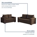 Ver imagem 4 de Conjunto de Sofá 5 Lugares Suede Urban 334cm Yescasa Marrom