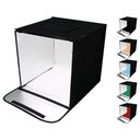 Ver imagem 1 de Mini Estúdio Cabine Fotográfico Portátil 60x60cm 2 Barra Led com 6 Fundos