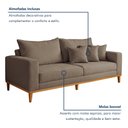 Ver imagem 6 de Sofá 3 Lugares Suede Viena 190cm Bege