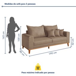 Sofá 2 Lugares 190cm Viena - 6