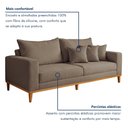 Ver mais imagens de Sofá 3 Lugares Suede Viena 190cm Bege