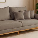Ver imagem 5 de Sofá 3 Lugares Suede Viena 190cm Bege