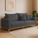 Ver imagem 1 de Sofá 3 Lugares Suede Viena 190cm Cinza