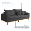 Ver imagem 7 de Sofá 3 Lugares Suede Viena 190cm Cinza