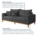 Ver imagem 6 de Sofá 3 Lugares Suede Viena 190cm Cinza