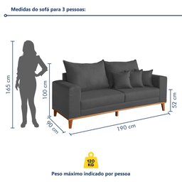 Sofá 2 Lugares 190cm Viena - 6