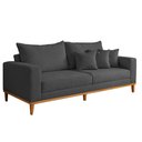 Ver imagem 2 de Sofá 3 Lugares Suede Viena 190cm Cinza