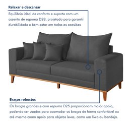 Sofá 2 Lugares 190cm Viena - 4