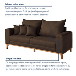 Sofá 2 Lugares 190cm Viena - 4