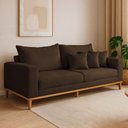 Ver imagem 1 de Sofá 3 Lugares Suede Viena 190cm Marrom Suede/Marrom