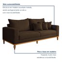 Ver imagem 4 de Sofá 3 Lugares Suede Viena 190cm Marrom Suede/Marrom
