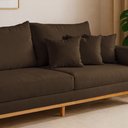 Ver mais imagens de Sofá 3 Lugares Suede Viena 190cm Marrom Suede/Marrom
