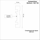 Ver imagem 2 de Kit Rodapé de MDF 30 Barras Frisadas de 7CMX2,40 Rende 72 Metros Cinza Moldufama