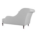 Ver imagem 6 de Divã Recamier Chaise Longue Valentina Clássico com Pés de Madeira Veludo Cinza Claro - Abmaza