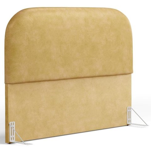 Cabeceira Cama Box King 195cm Orgânica Lanna W01 Couríssimo Fendi - Lyam Decor