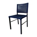 Ver imagem 1 de Cadeira Camila Corda Nautica e Aluminio Azul
