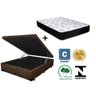 Cama Box Baú Casal Confort Suede Marrom Com Colchão Casal Confort Molas Ensacada 71x138x188 - 4