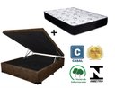 Ver imagem 4 de Cama Box Baú Casal Confort Suede Marrom Com Colchão Casal Confort Molas Ensacada 71x138x188