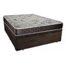 Cama Box Baú Casal Confort Suede Marrom Com Colchão Casal Confort Molas Ensacada 71x138x188 - 2