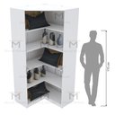 Ver imagem 3 de ARMÁRIO DE CANTO PRATELEIRAS A 220CM M502.B (LOJA, CLOSET) MUNDI MOVEIS