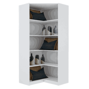 ARMÁRIO DE CANTO PRATELEIRAS A 220CM M502.B (LOJA, CLOSET) MUNDI MOVEIS