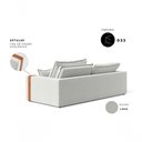 Ver imagem 5 de Sofá-Cama Ipanema 3 Lugares Retrátil Reclinável 200cm Creme Cia Lar